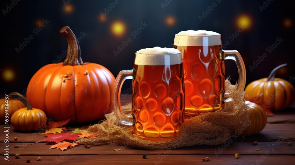 Autumn beer festival background