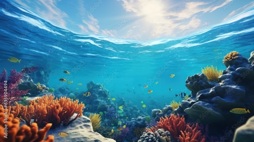 Coral reef natural background