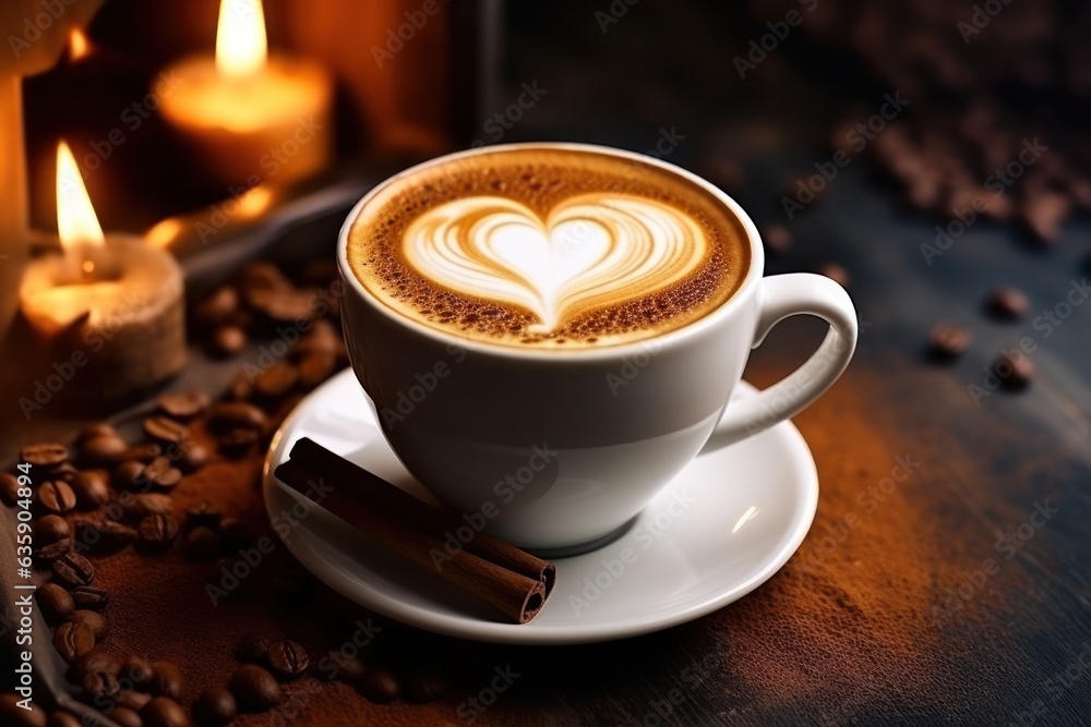 Cup of coffee with heart