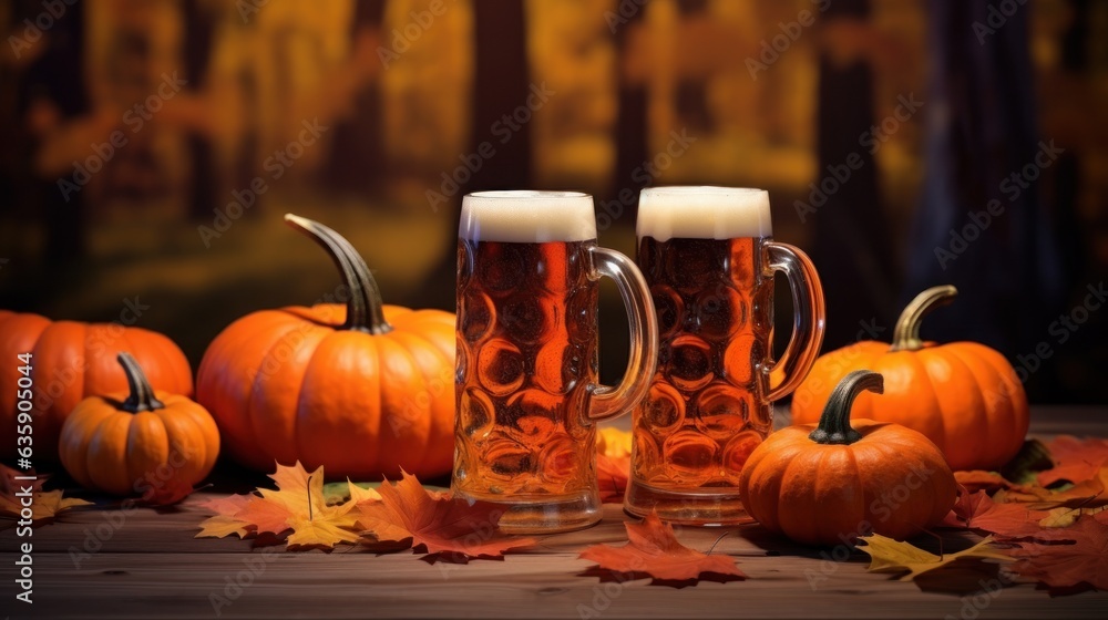 Autumn beer festival background