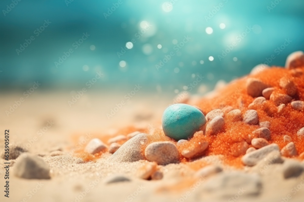 Colorful sand on the beach