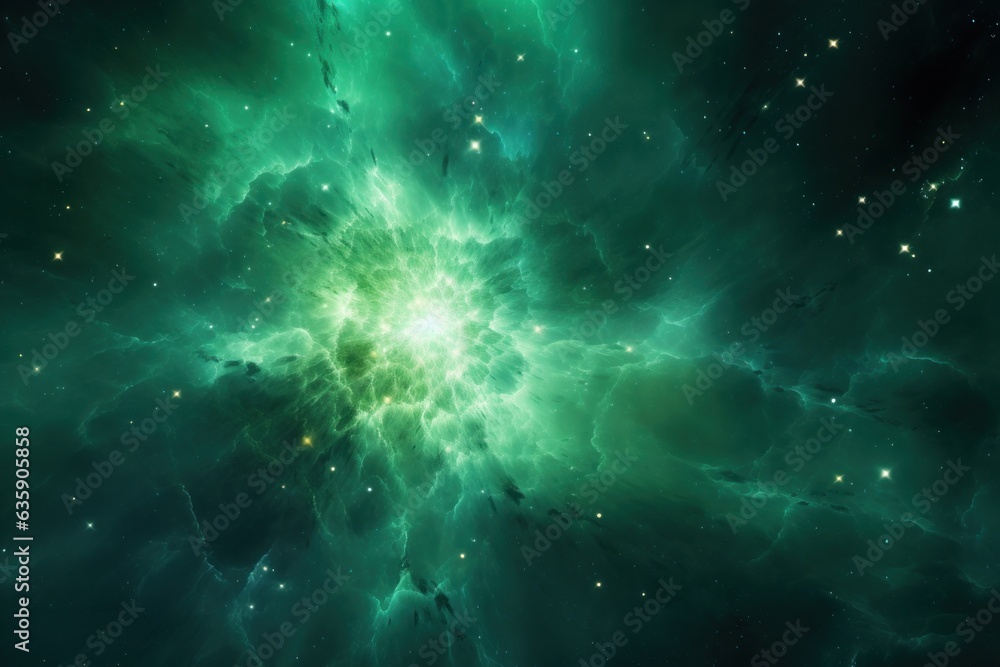 Green abstracr space background