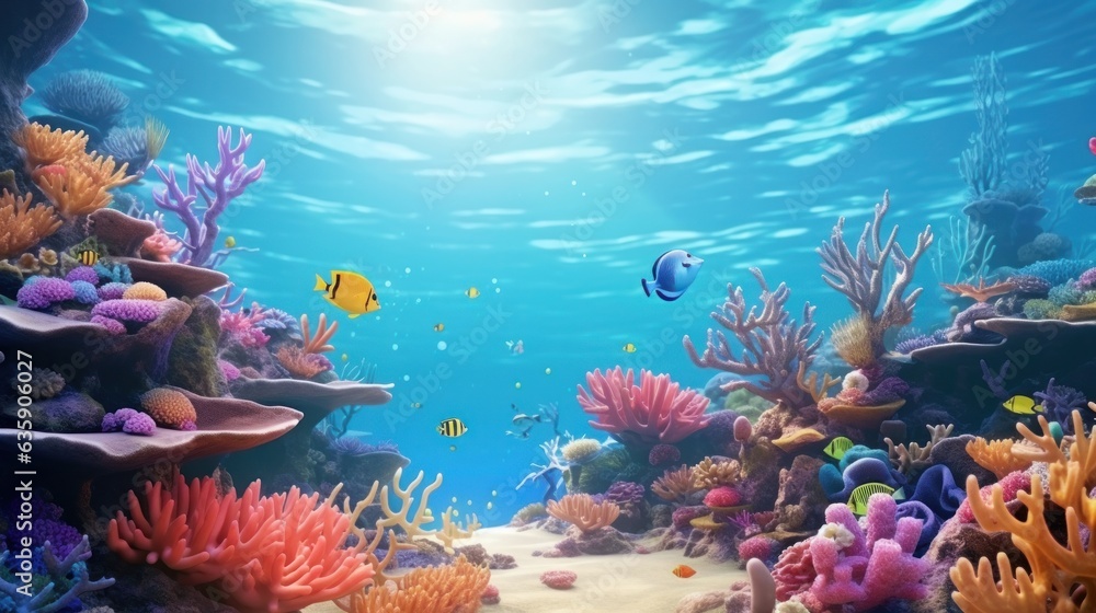 Coral reef natural background