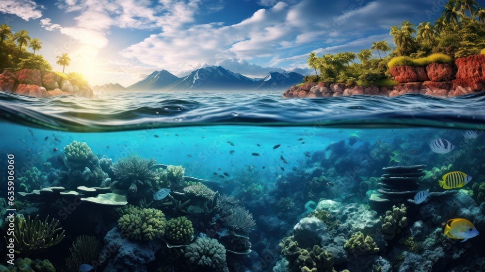 Coral reef natural background