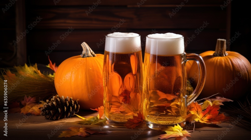 Autumn beer festival background