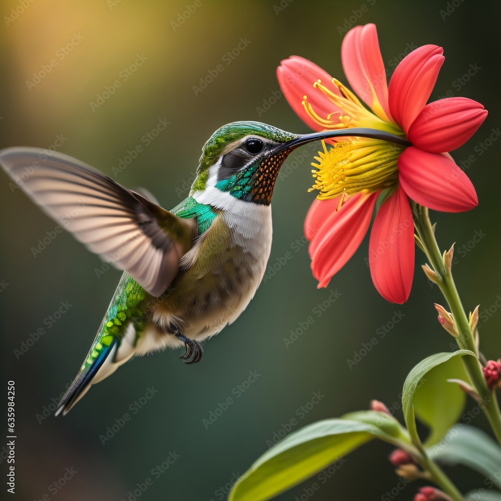 hummingbird on flower