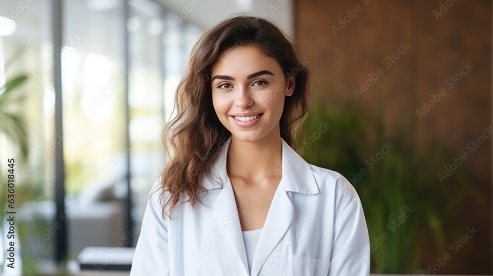 Doctor woman posing. portrait photo.