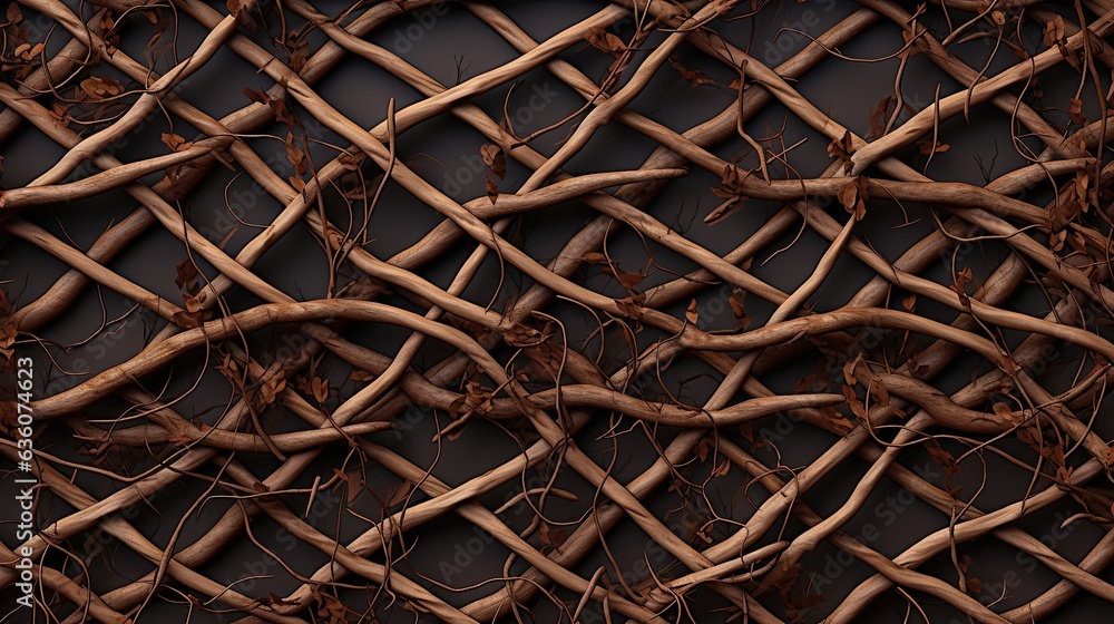 braided branches fence texture