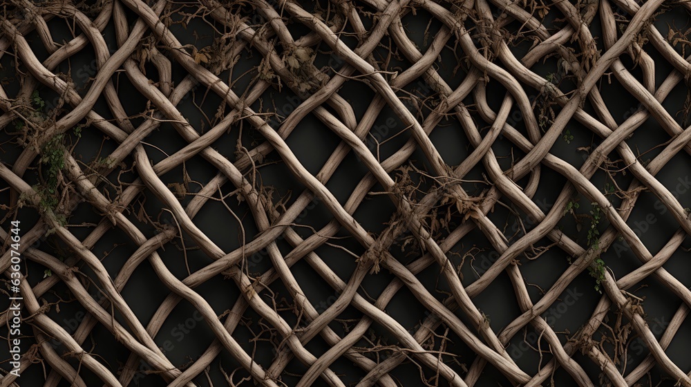 braided branches fence texture