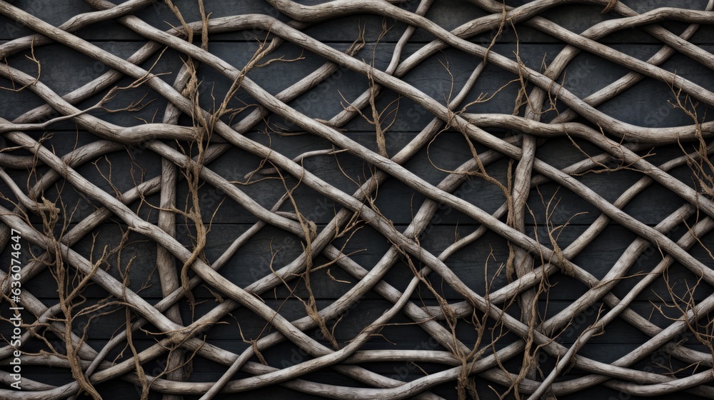 braided branches fence texture