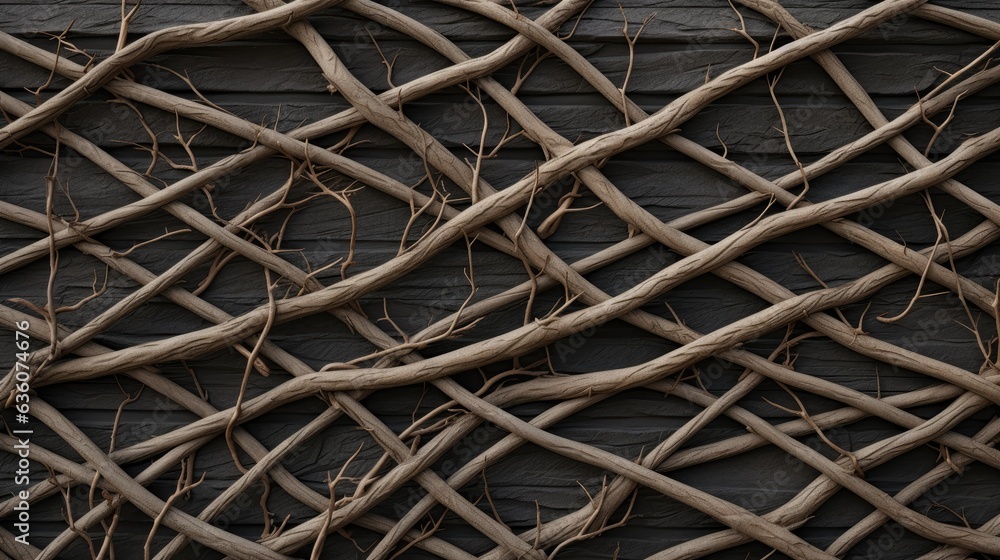 braided branches fence texture