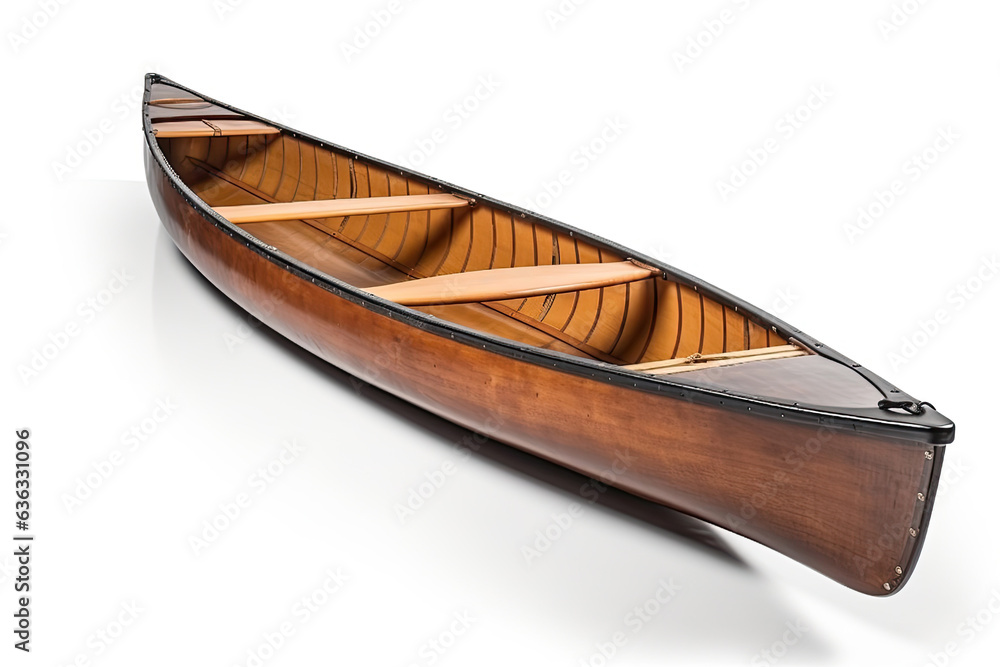 Kayak or canoe on a white background.