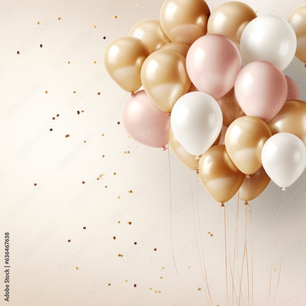 Birthday background with balloons