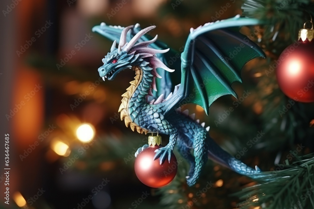 Christmas dragon toy