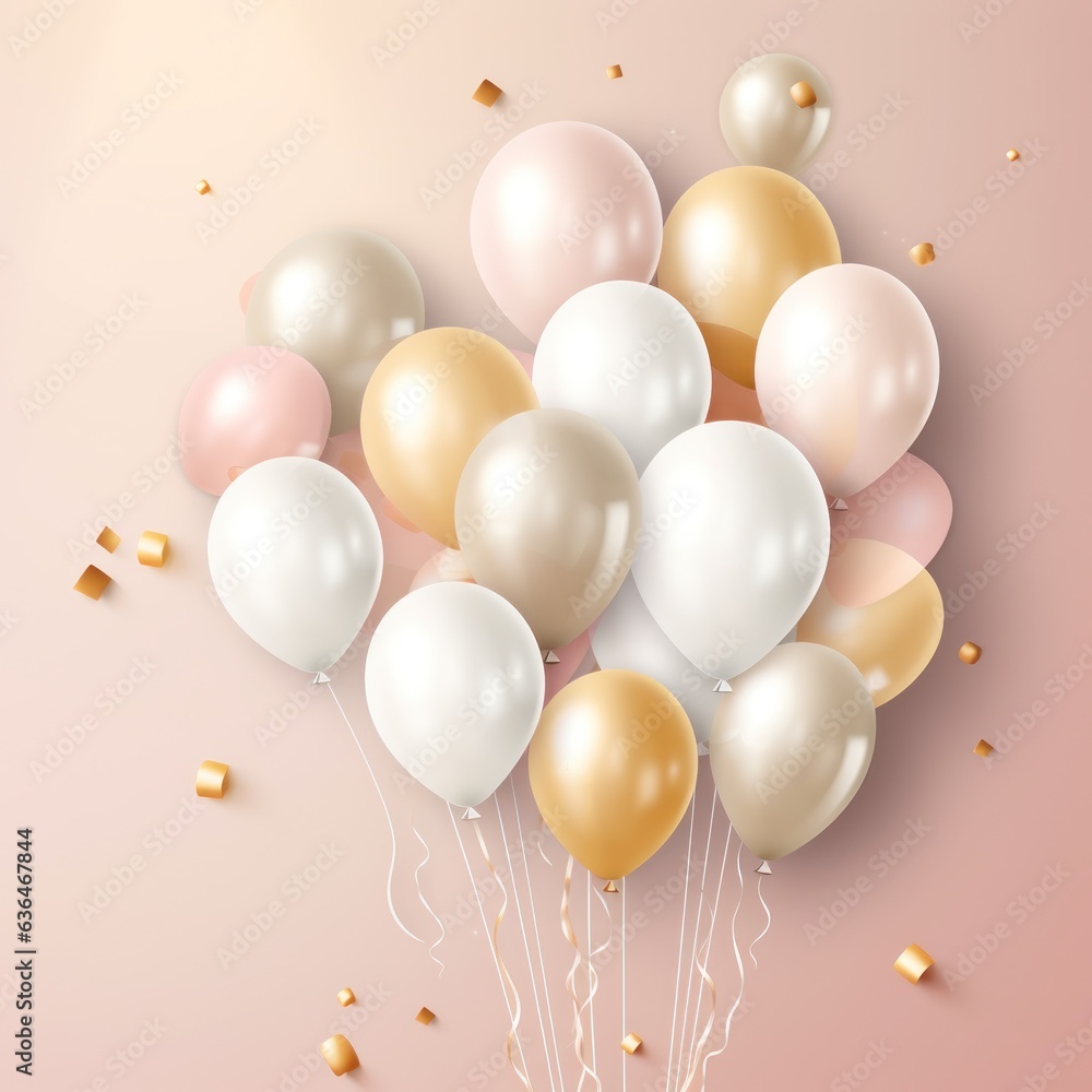 Birthday background with balloons