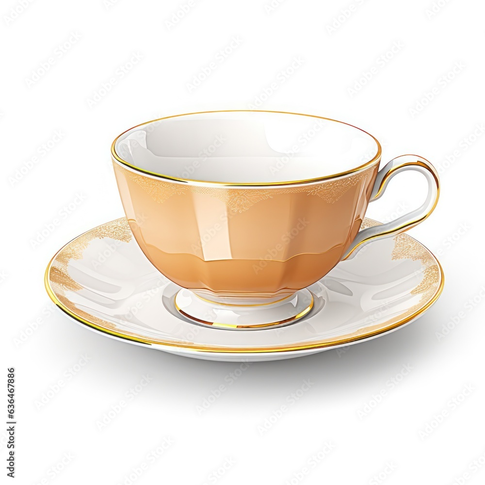 tea cup isolated.