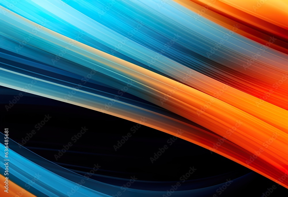 Blurred Abstract Diagonal Lines Orange, Blue, Black. Background for Design