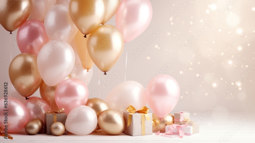 Party holiday background with balloons