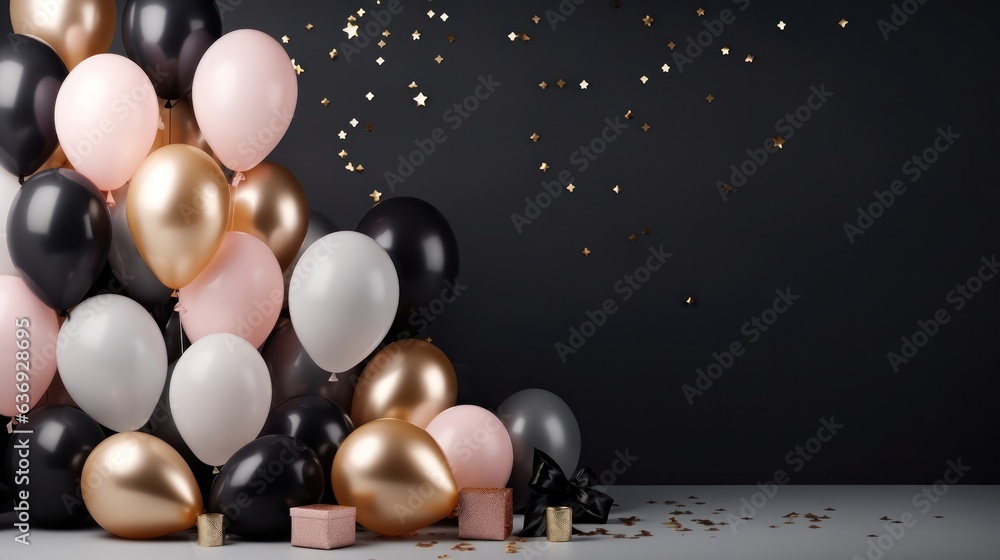 Party holiday background with balloons