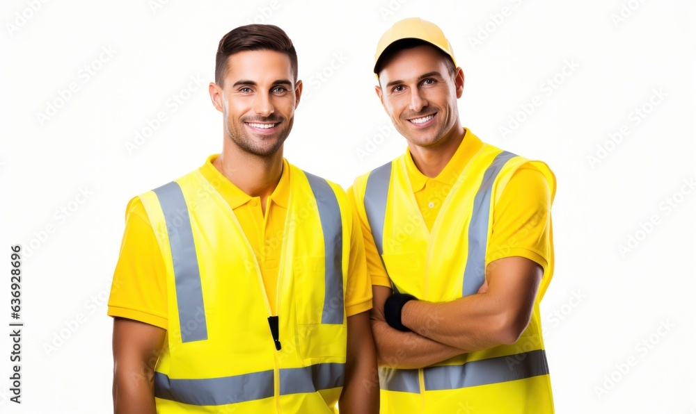 two cleaning workers.