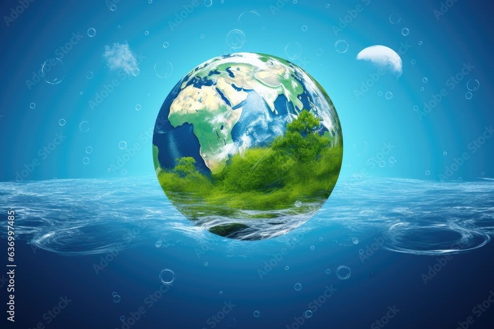 Planet Earth with its abundant water resources