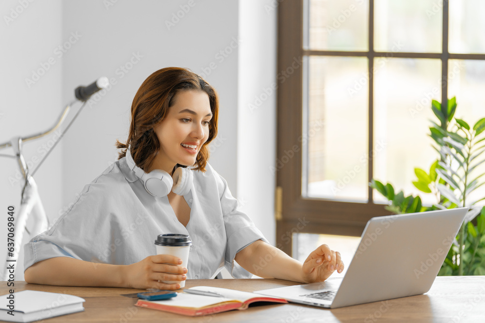 woman working in the office