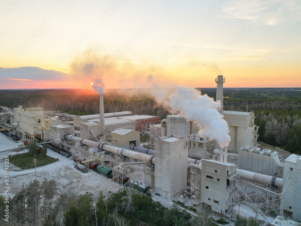 Aerial concrete blocks and silica bricks production factory