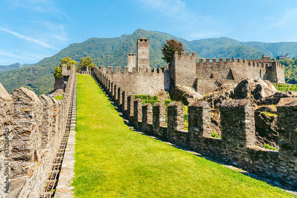 Castle of Castelgrande. Bellinzona. Switzerland