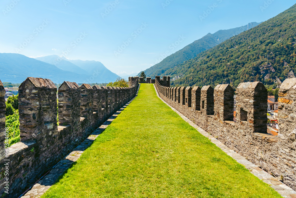 Castle of Castelgrande. Bellinzona. Switzerland