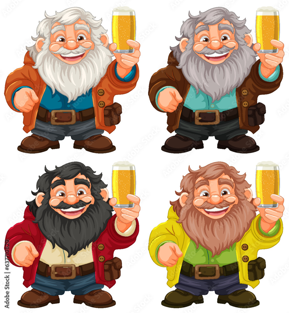 Cheerful Old Man Enjoying a Pint of Beer