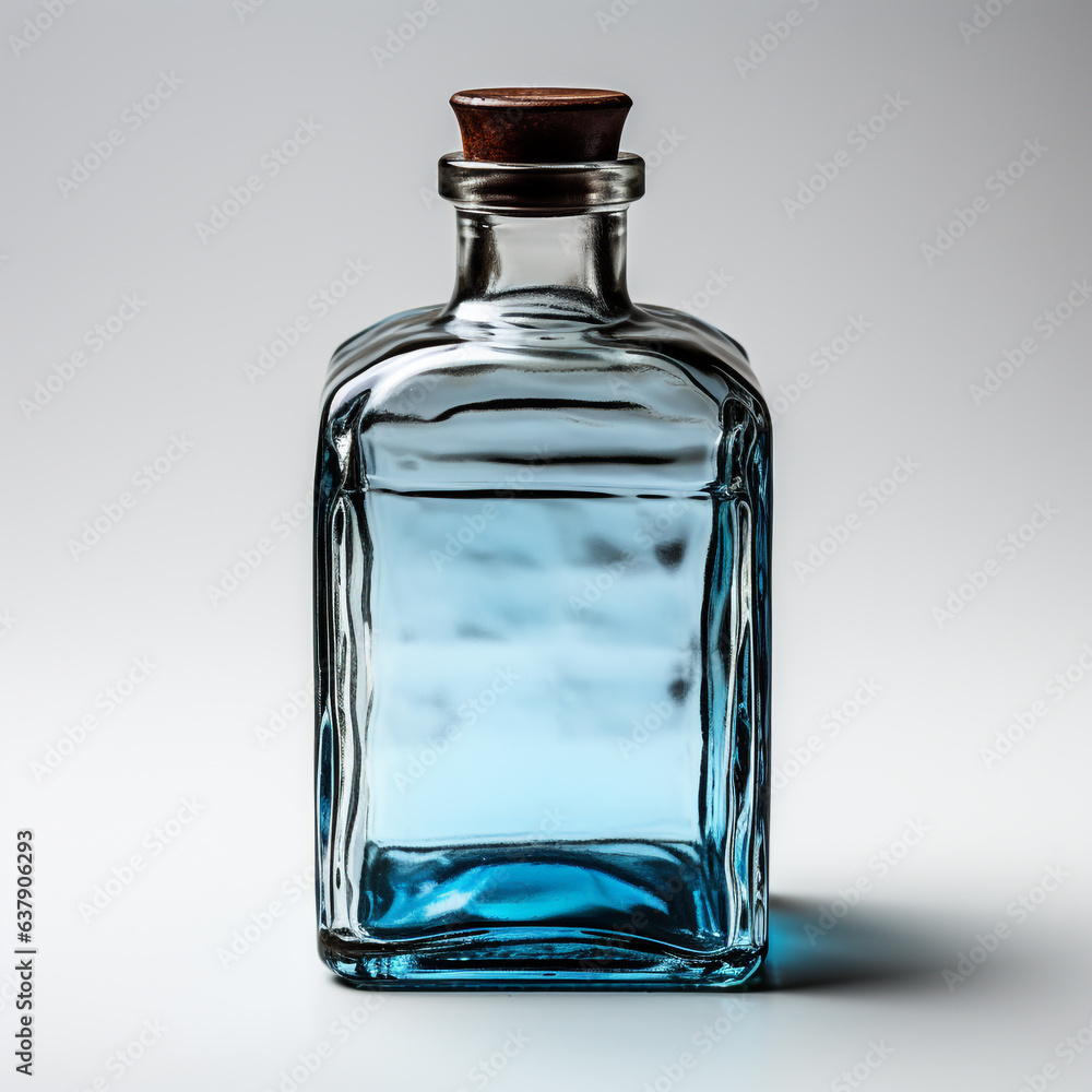 Elegant unique glass bottle