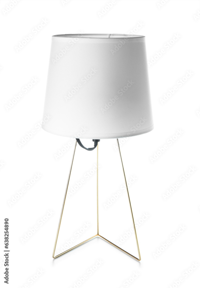 Table lamp on white background