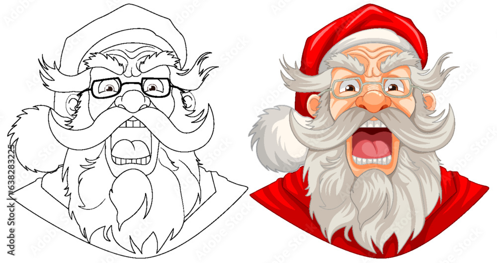 Angry Old Man Santa Claus