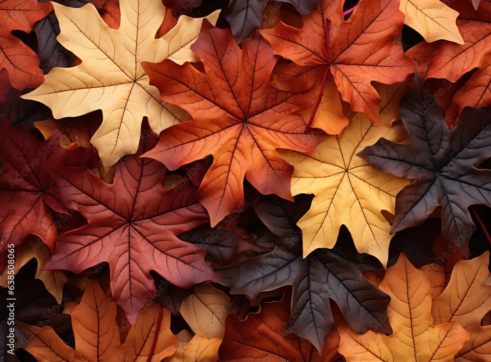 Autumn falling leaves background