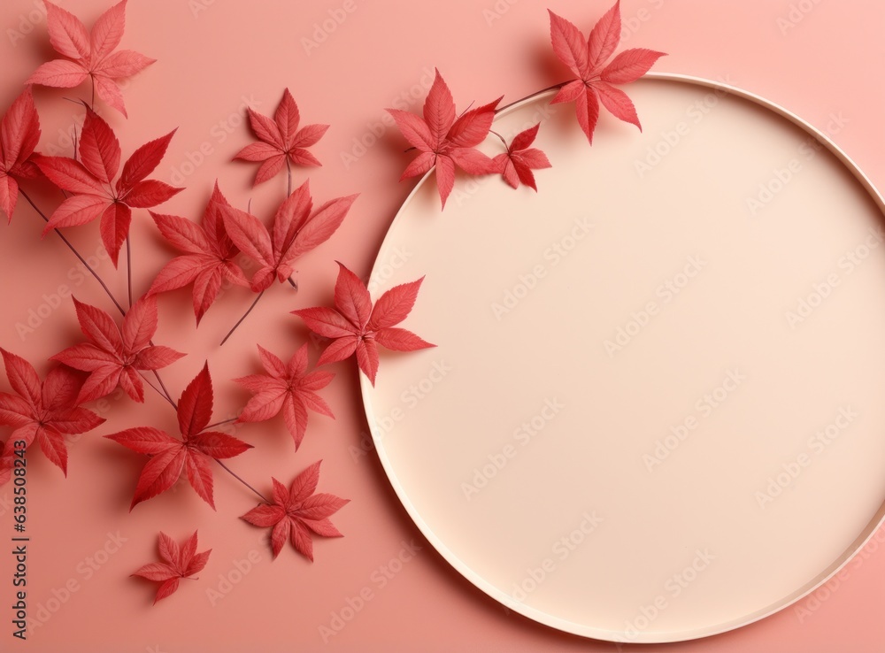 Natural Autumn Falling Leaves Frame