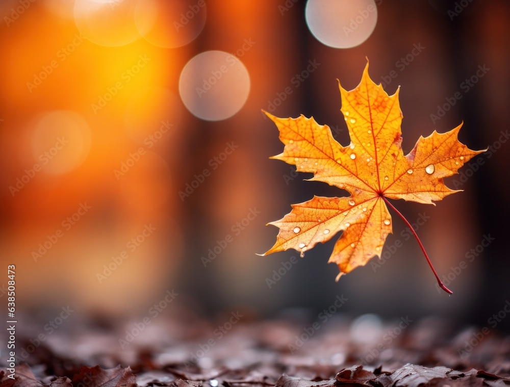 Autumn falling leaves background