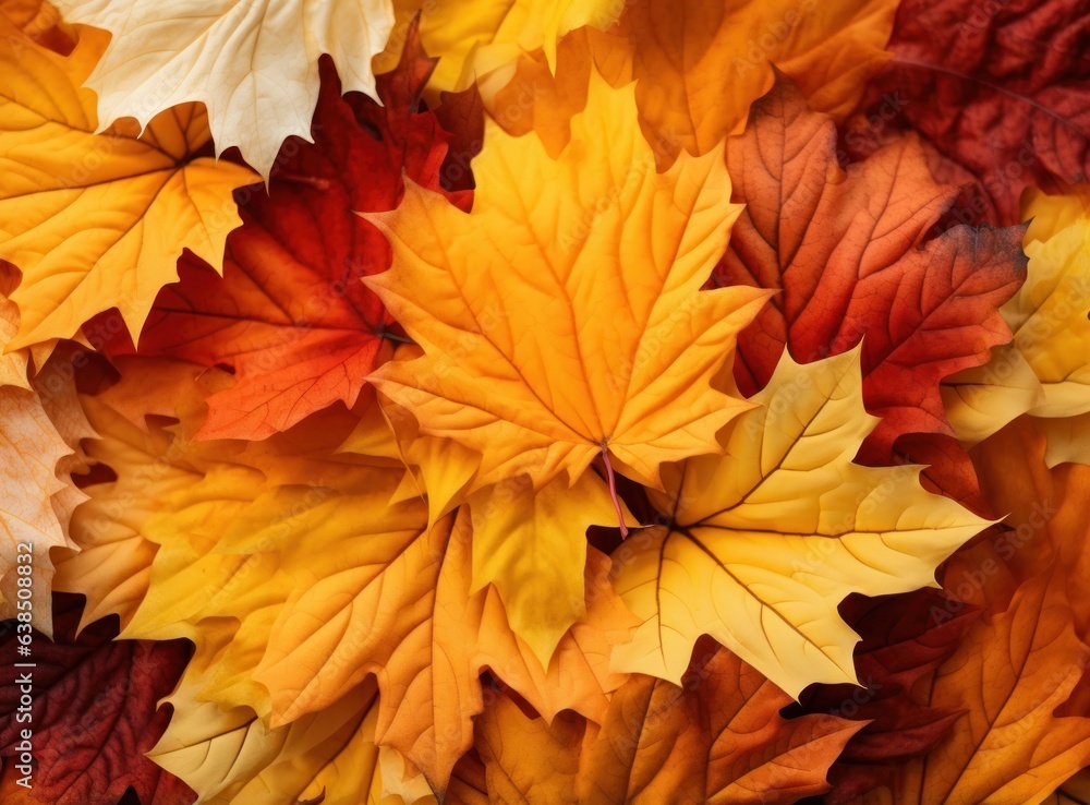 Autumn falling leaves background