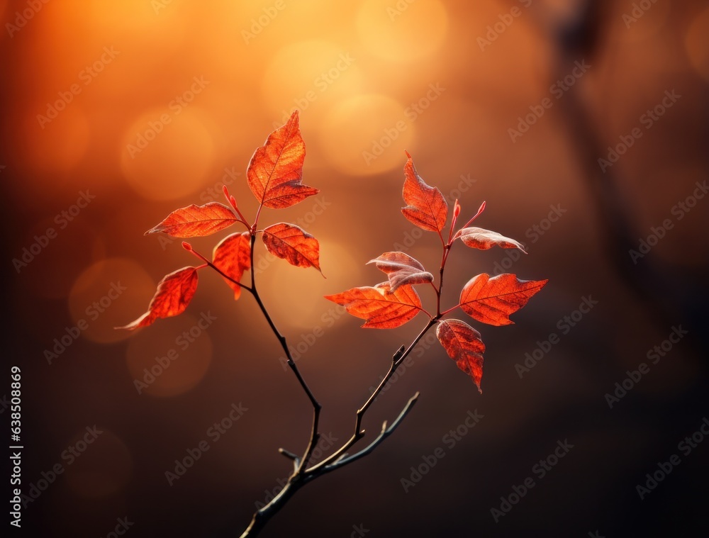 Autumn falling leaves background