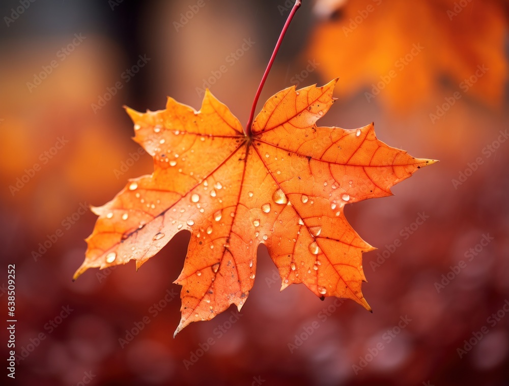 Autumn falling leaves background