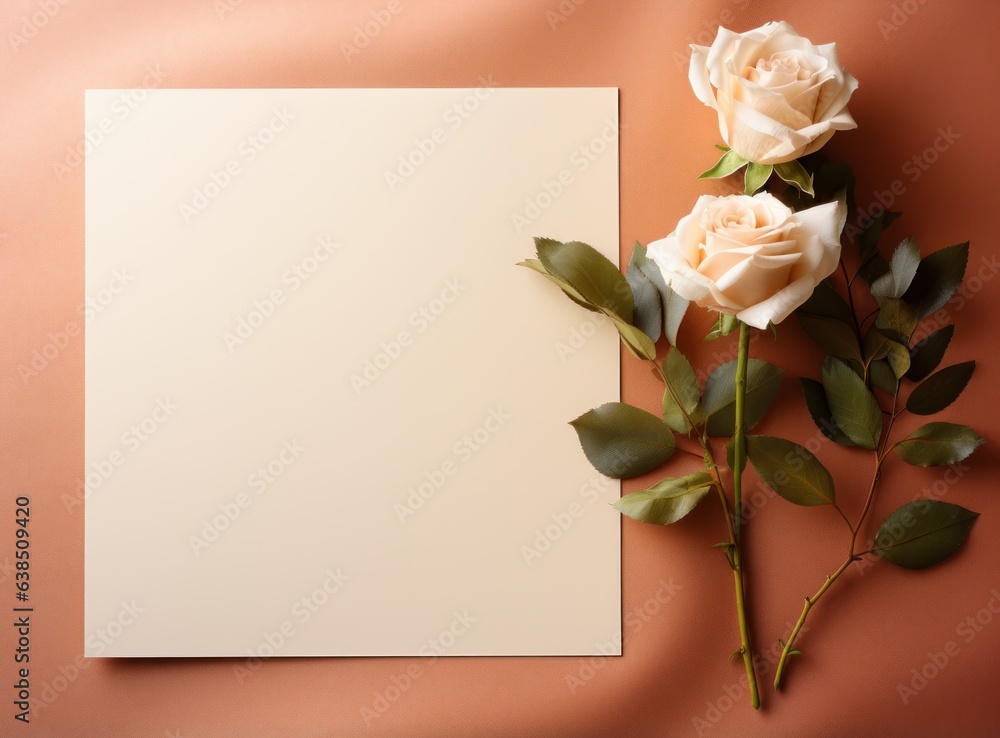 Pink flower background with an empty space for note