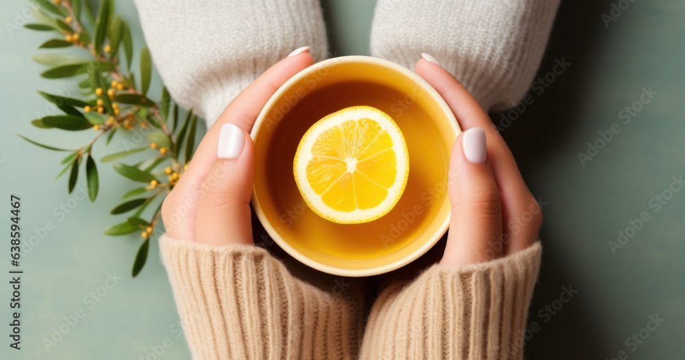 Vivid background with orange tea