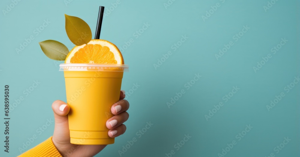 Vivid background with orange tea