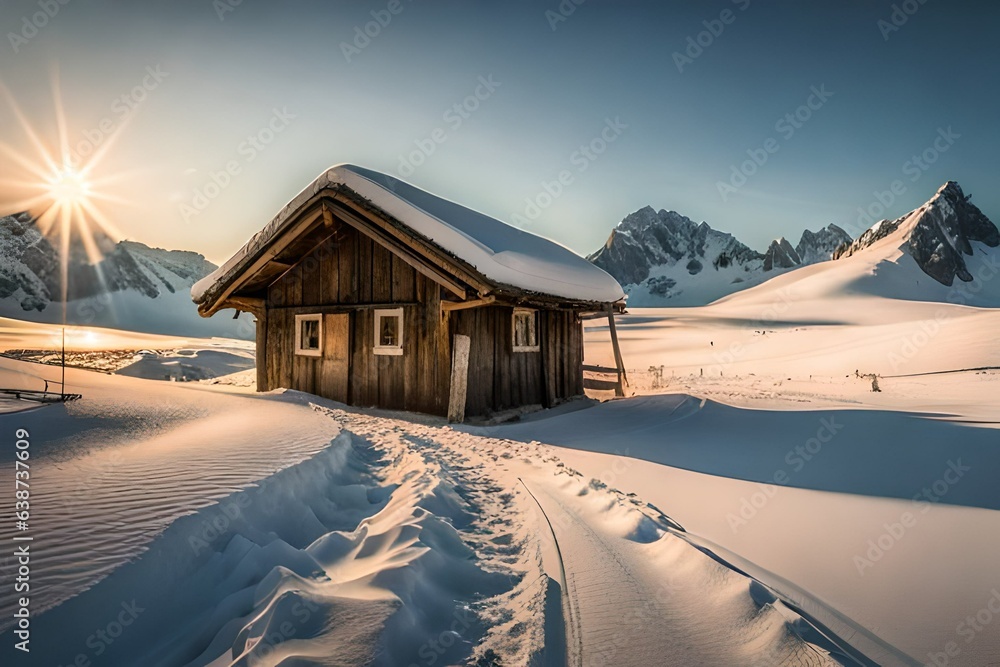 ski resort in winter