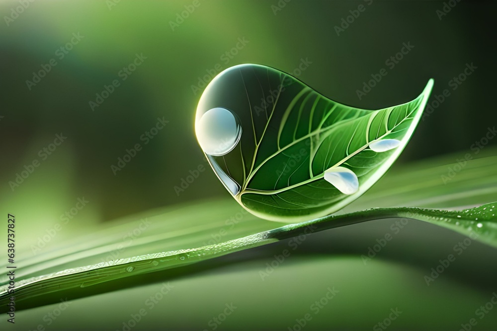 water drop on leaf