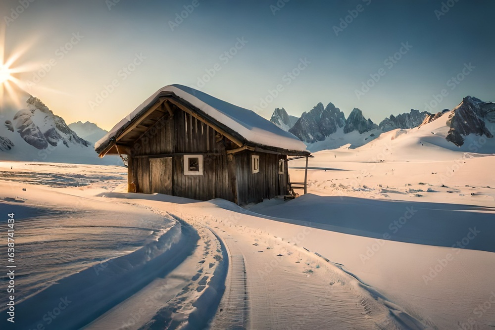 sunrise in the mountains