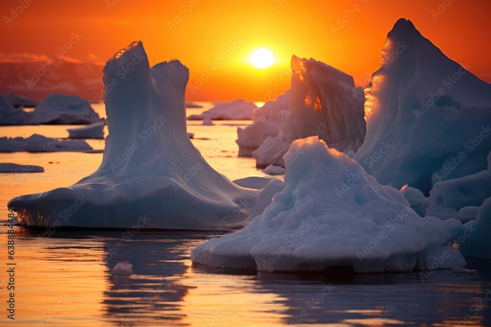 Global warming and melting glaciers