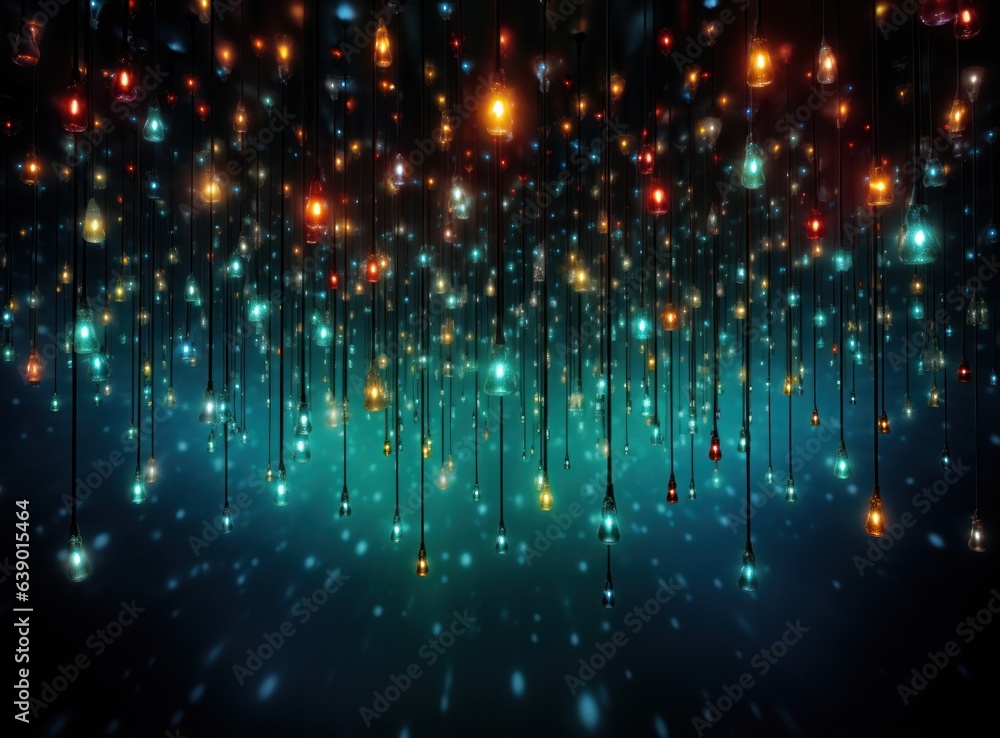 Colorful Christmas lights background