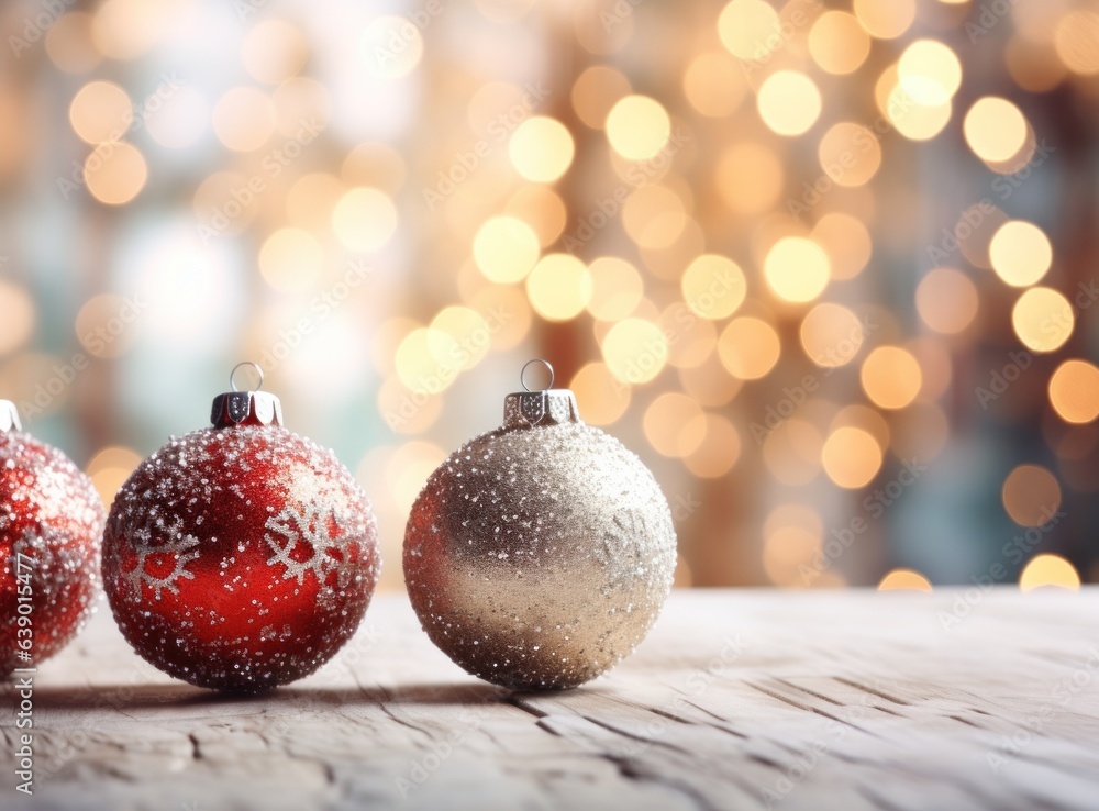 Christmas background with balls