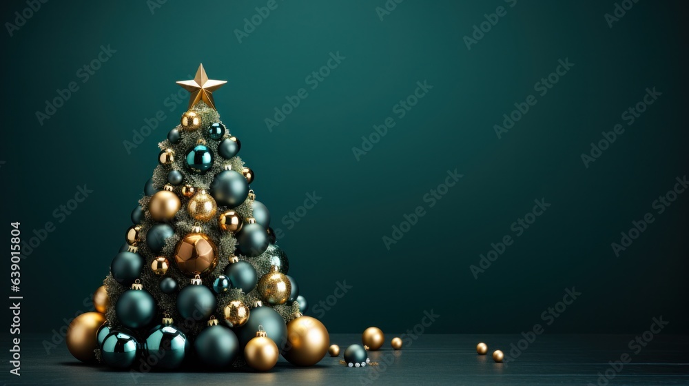 Holiday background with Christmas tree