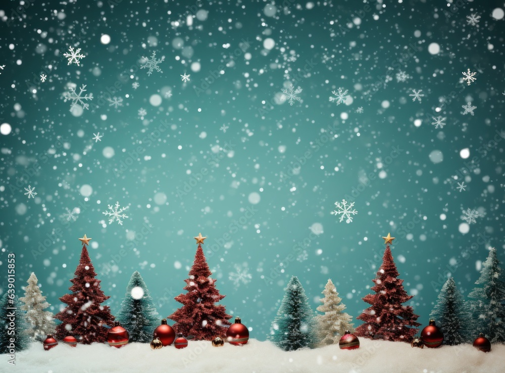 Holiday background with Christmas tree